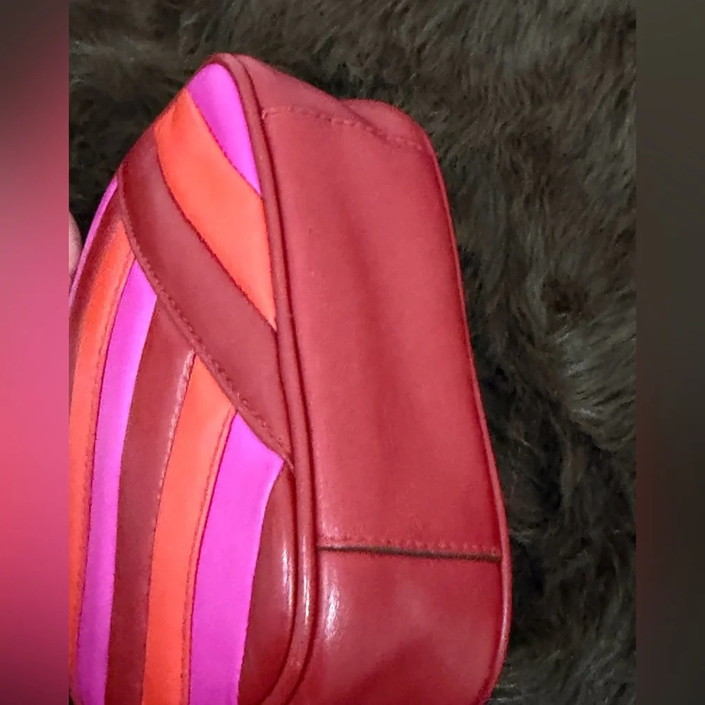 Tory Burch Vibrant Pink and Red Crossbody Bag